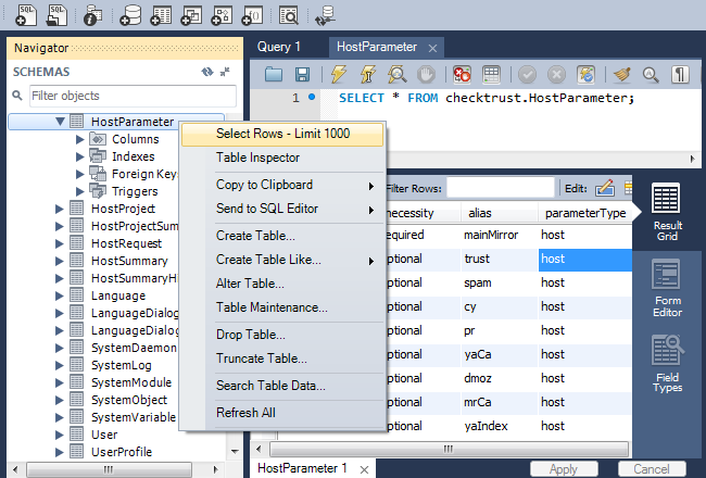 Программа для подключения к mysql удаленно